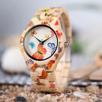 Montre en Bois - Printemps