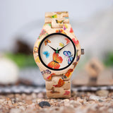 Montre en Bois - Printemps