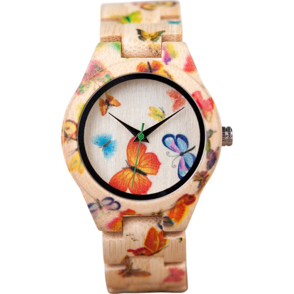 Montre en Bois - Printemps